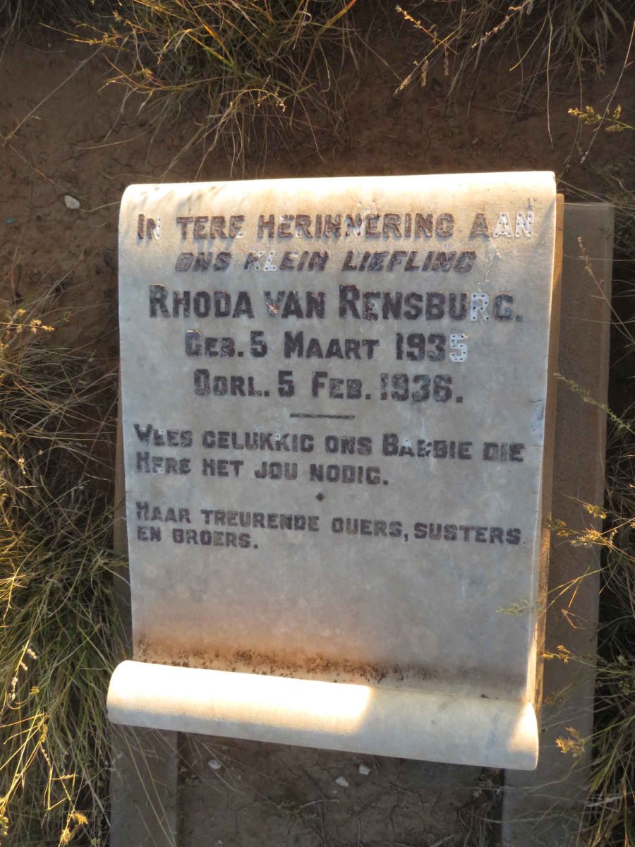 RENSBURG Rhoda, van 1935-1936