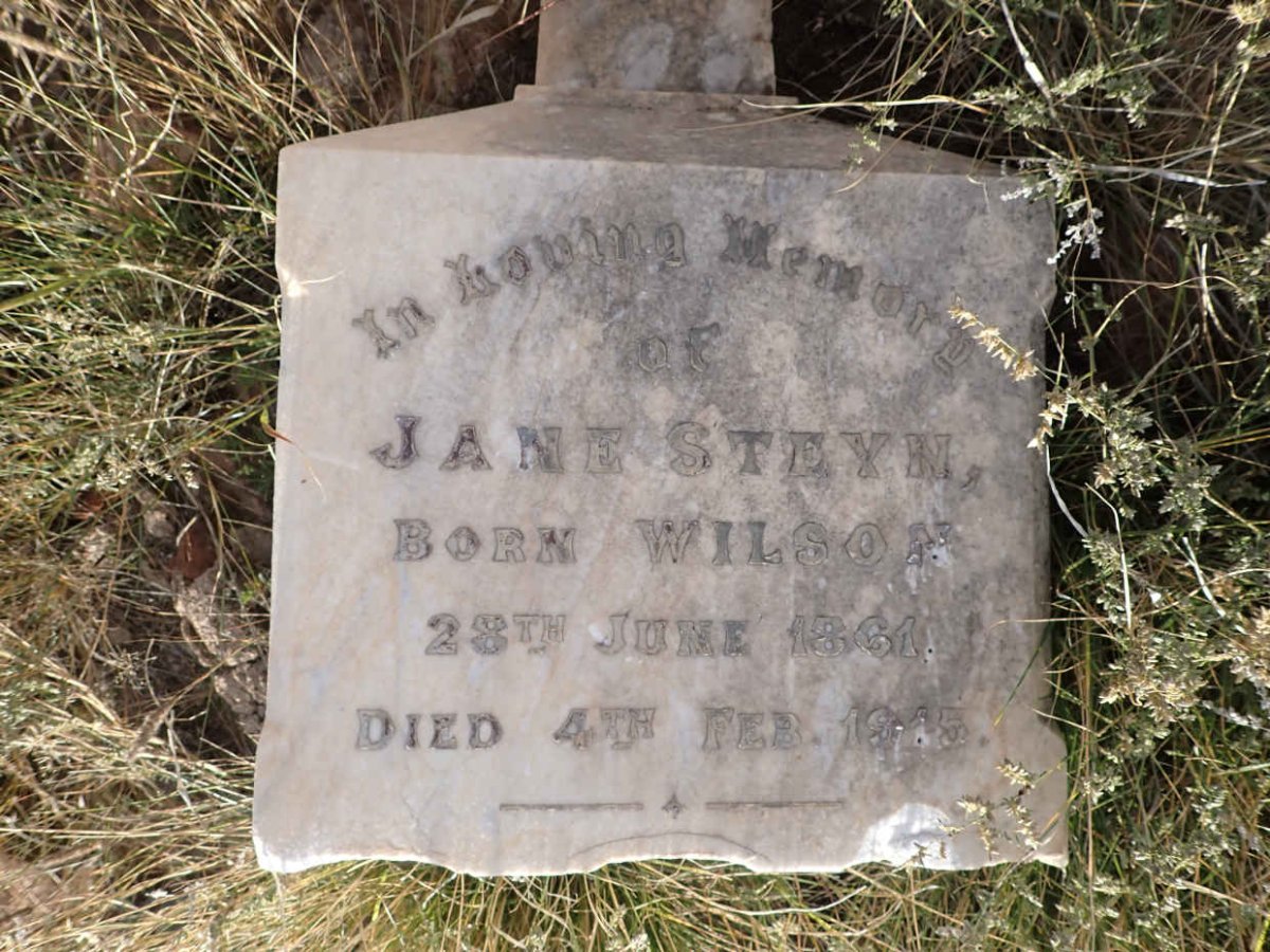 STEYN Jane nee WILSON 1861-1915