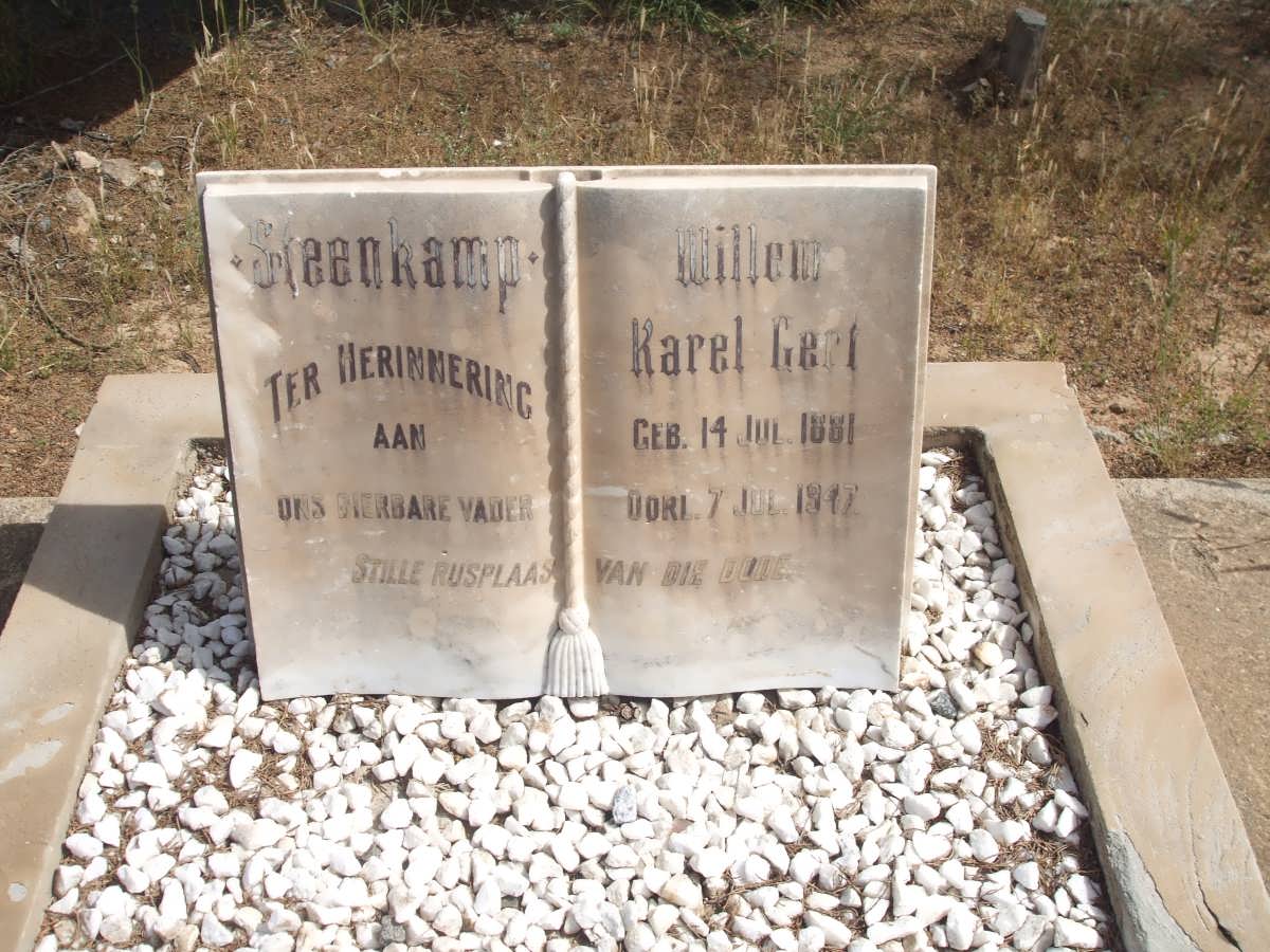 STEENKAMP Willem Karel Gert 1881-1947