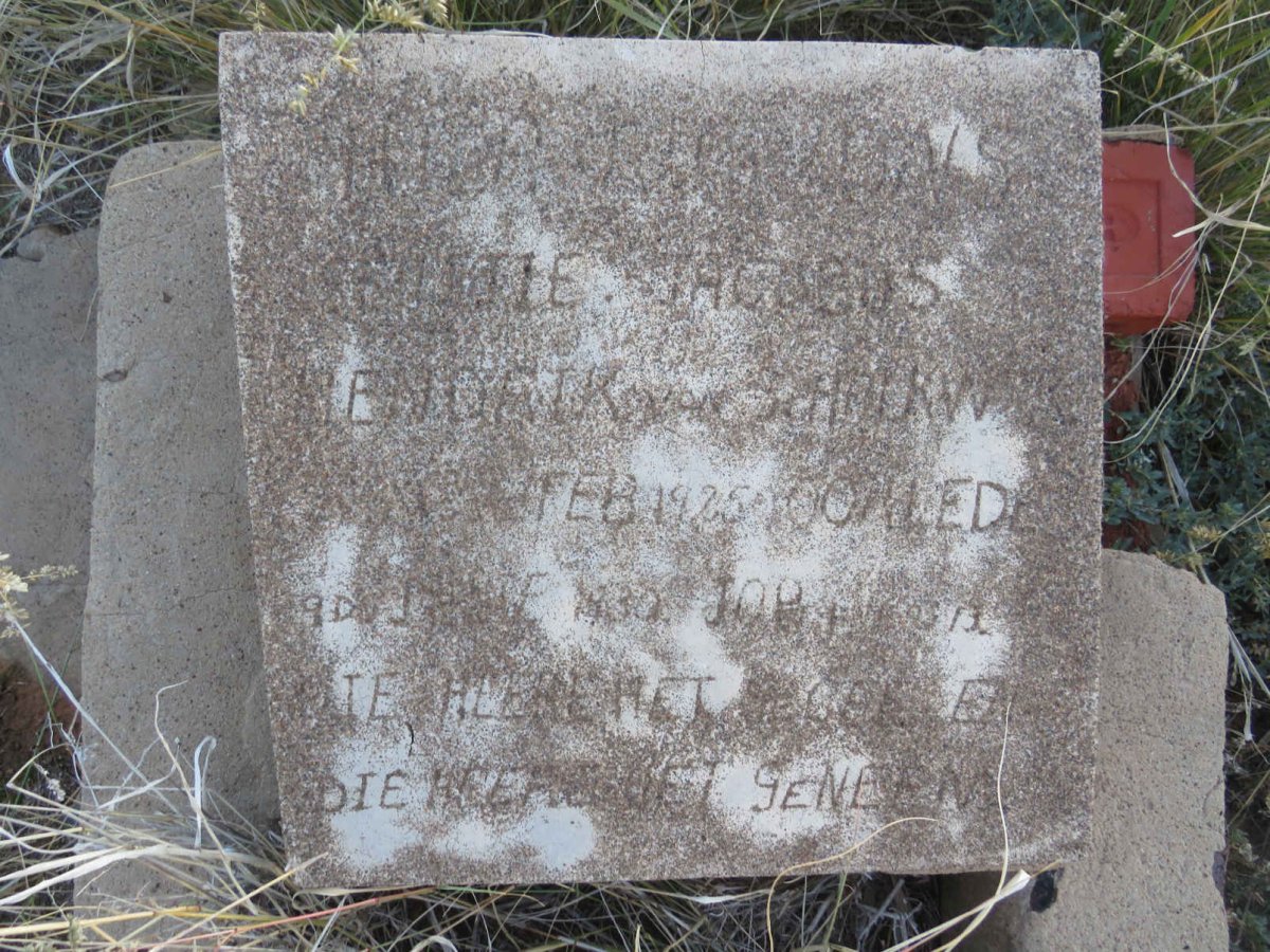 SCHALKWYK Jacobus Hendrik, van 1925-1930