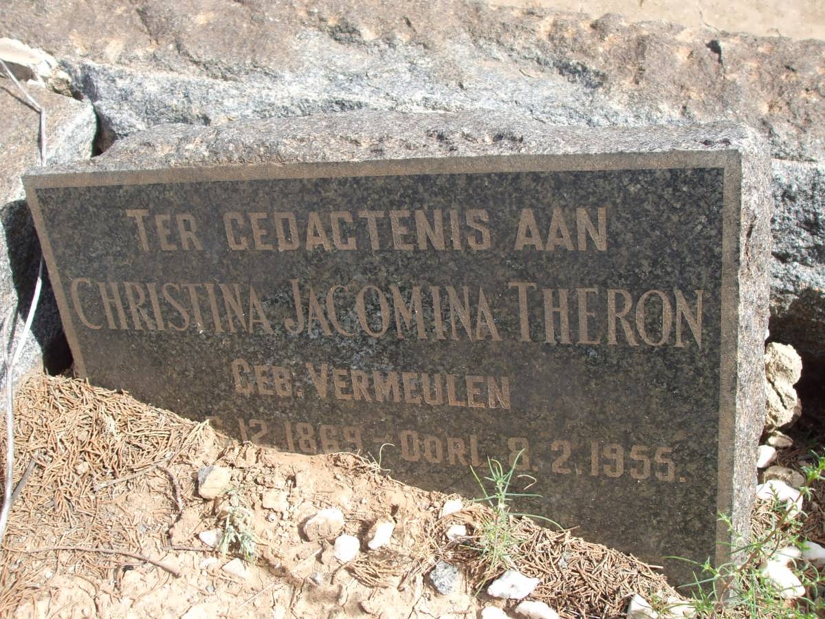 THERON Christina Jacomina nee VERMEULEN 1869-1955