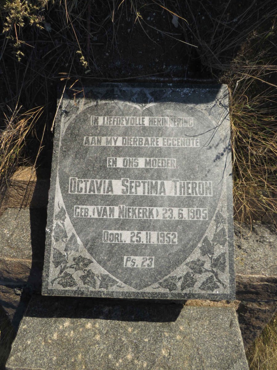 THERON Octavia Septima nee VAN NIEKERK 1905-1952