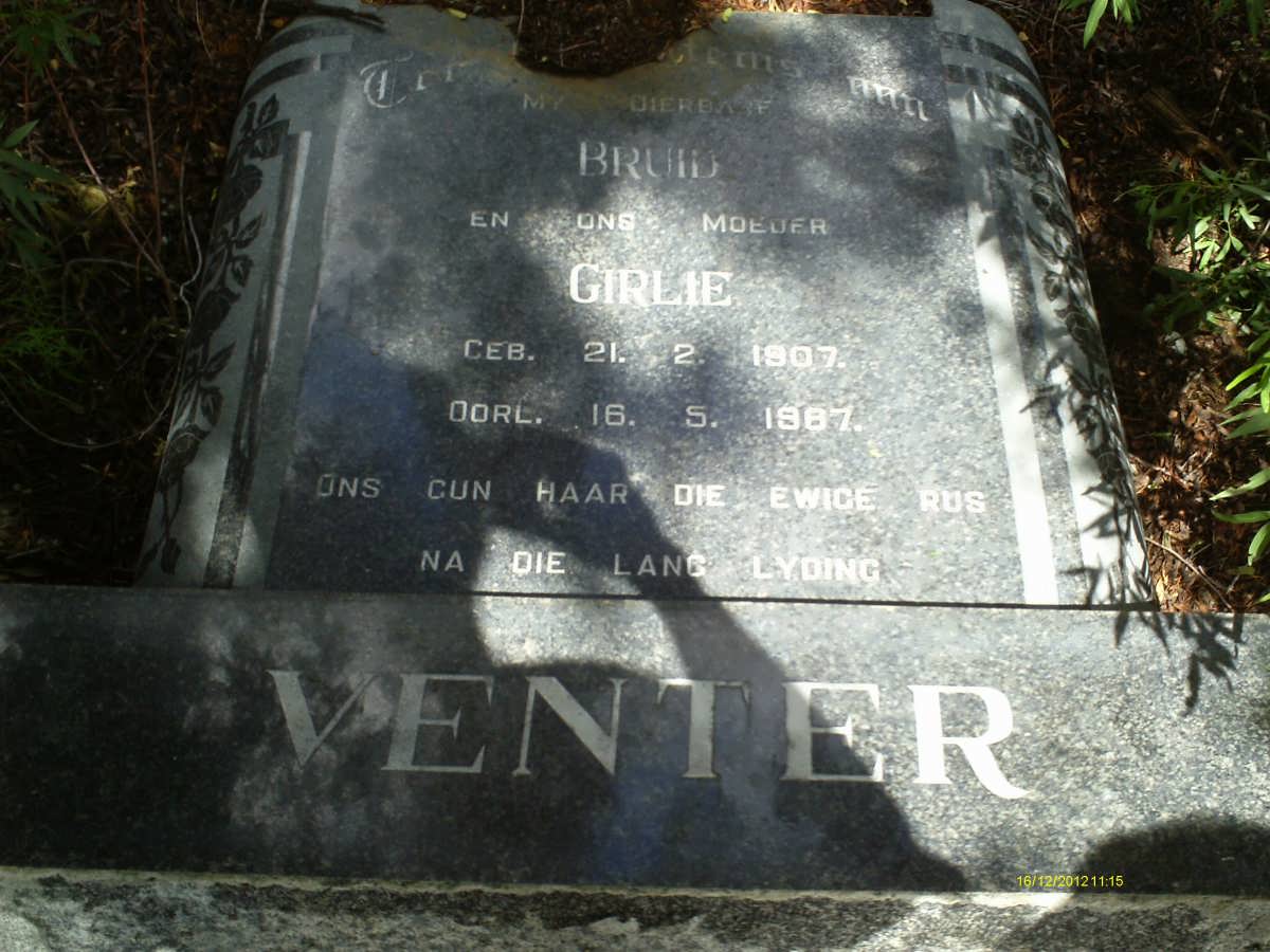 VENTER Girlie 1907-1987