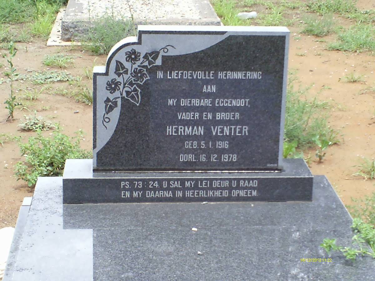 VENTER Herman 1916-1978