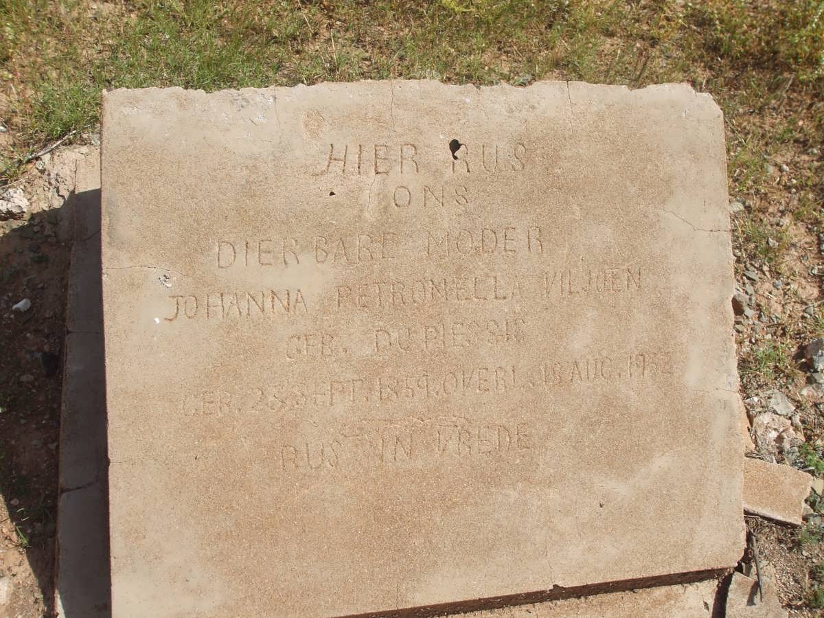 VILJOEN Johanna Petronella nee DU PLESSIS 1859-1932
