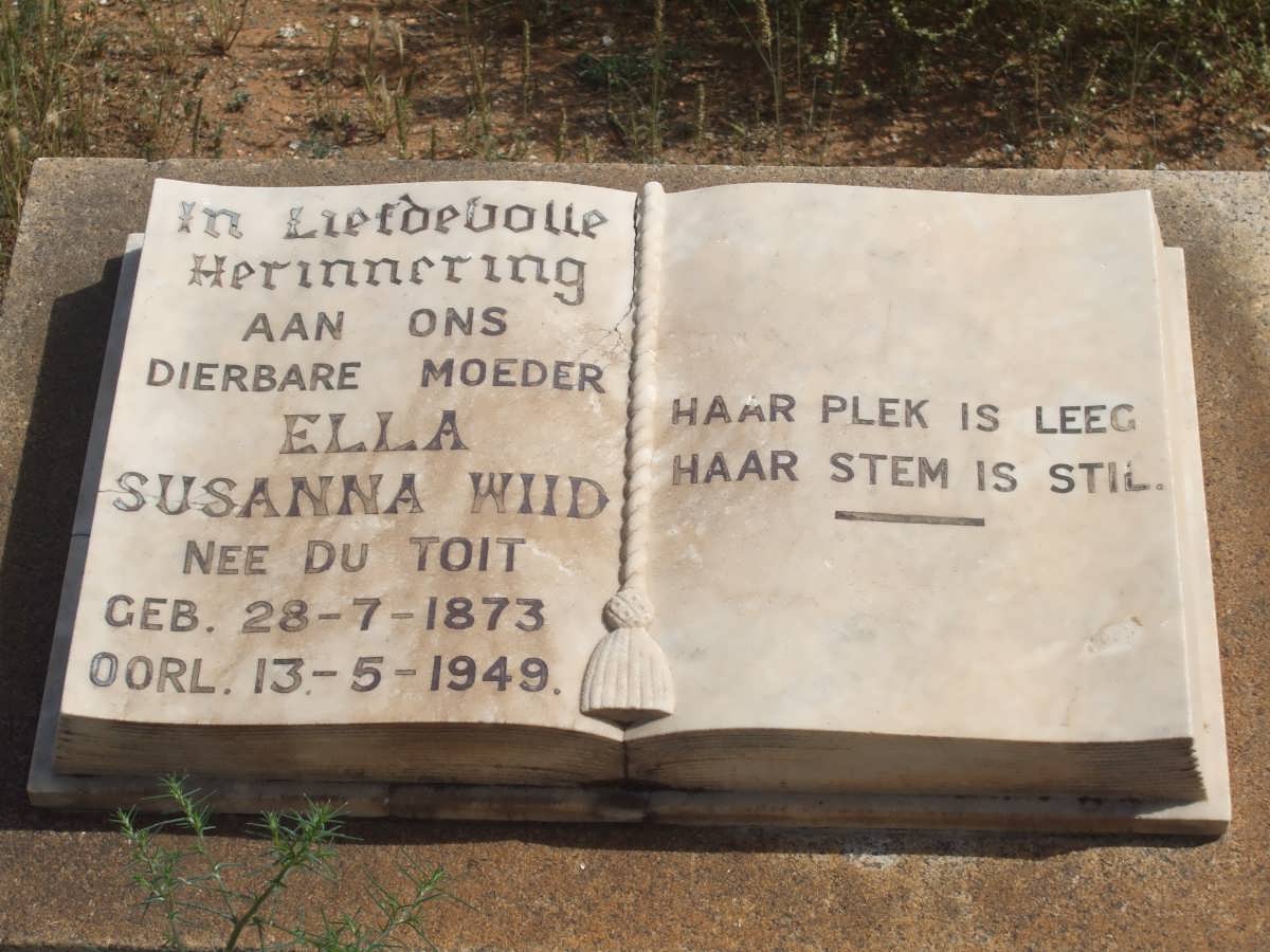 WIID Ella Susanna nee DU TOIT 1873-1949