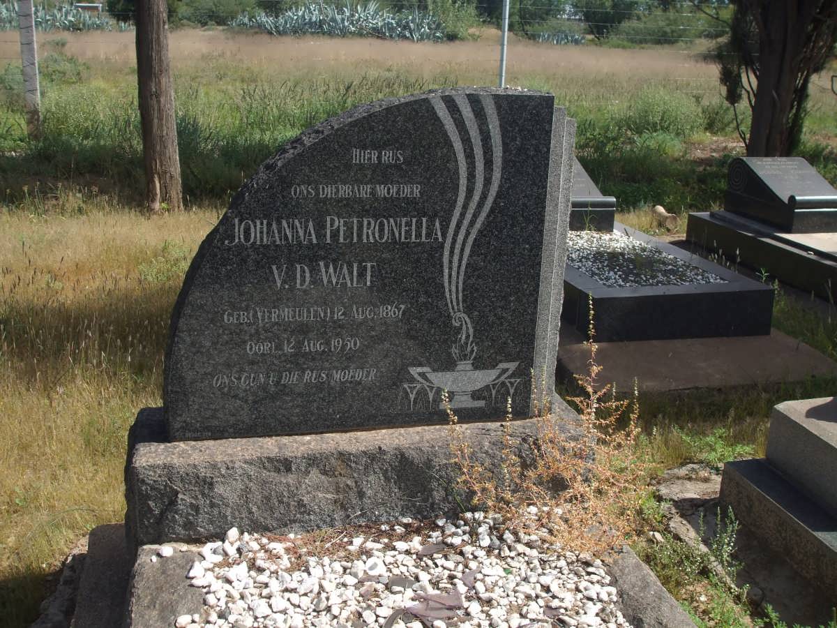 WALT Johanna Petronella, van der nee VERMEULEN 1867-1950
