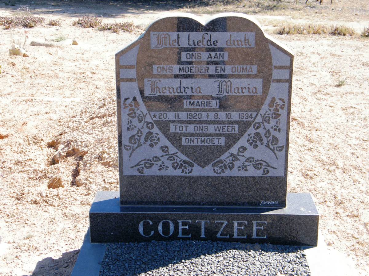 COETZEE Hendria Maria 1920-1994