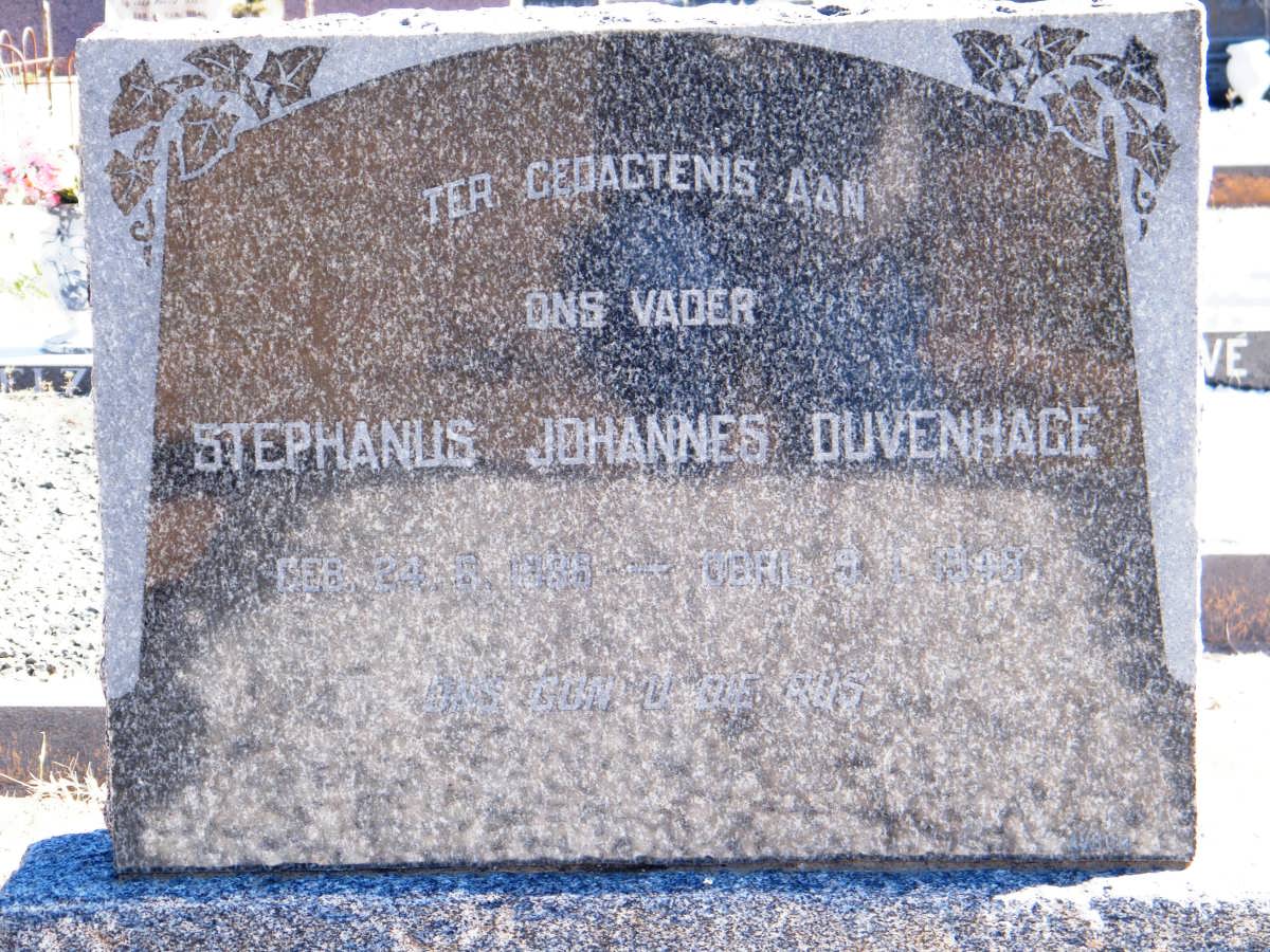 DUVENHAGE Stephanus Johannes 189?-1948