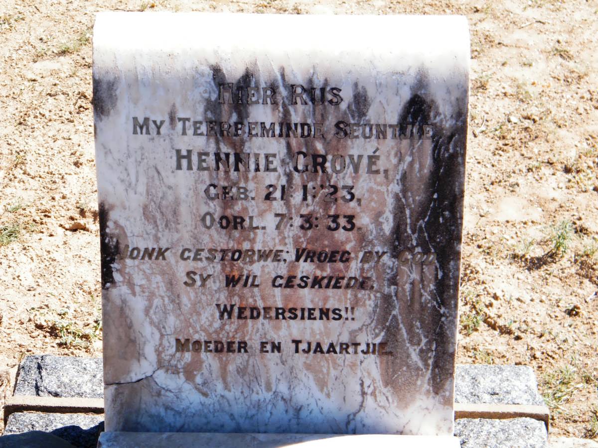 GROVÉ Hennie 1923-1933