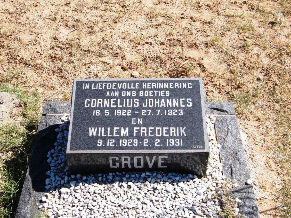 GROVÉ Cornelius Johannes 1922-1923 :: GROVÉ Willem Frederik 1929-1931