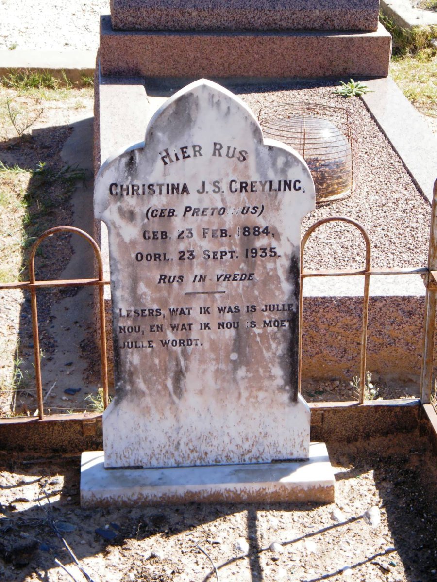 GREYLING Christina J.S. 1884-1935