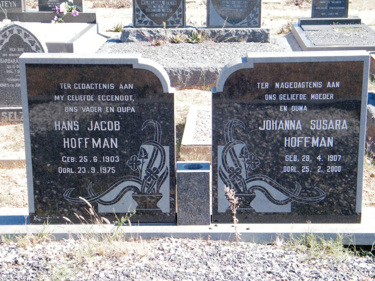 HOFFMAN Hans Jacob 1903-1975 &amp; Johanna Susara 1907-2000