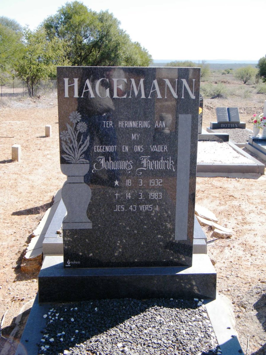 HAGEMANN Johannes Hendrik 1932-1983