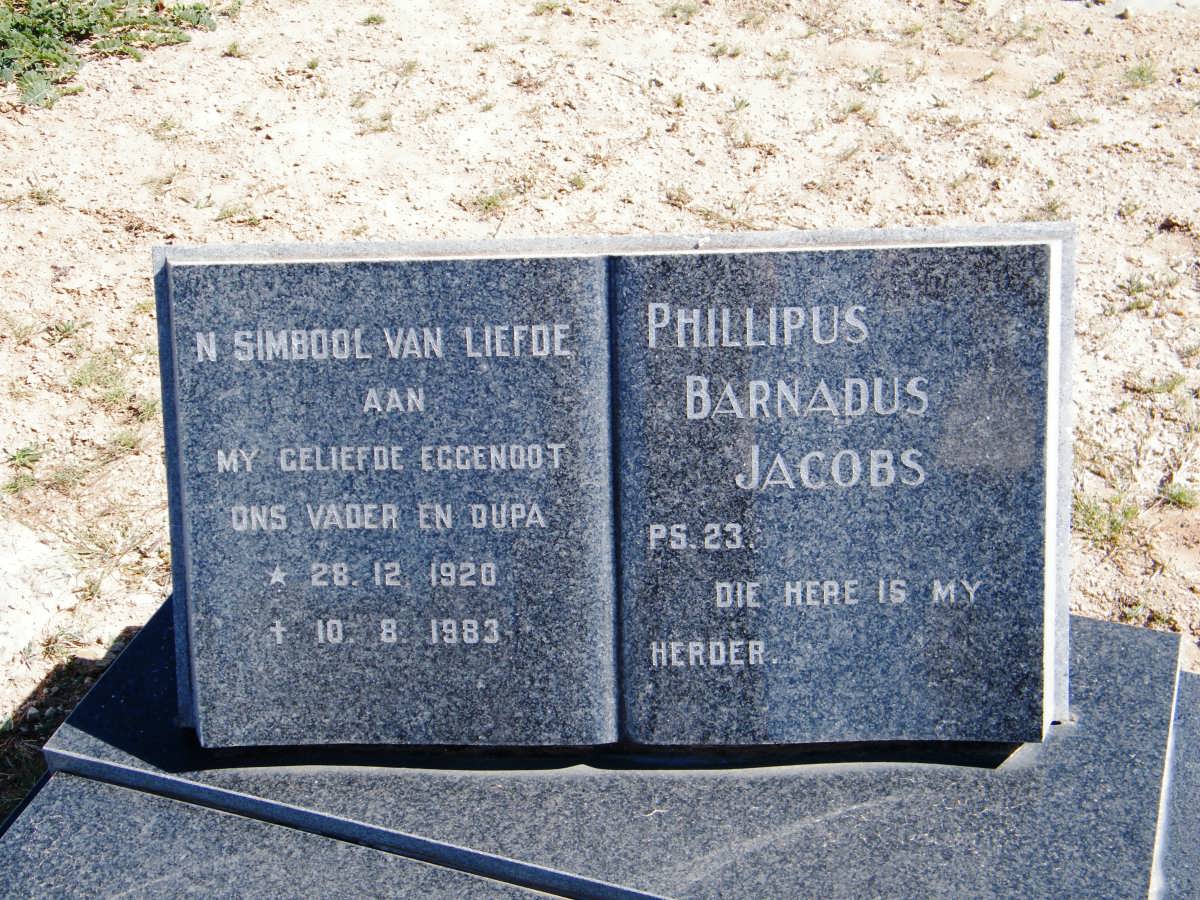 JACOBS Phillipus Barnadus 1920-1983