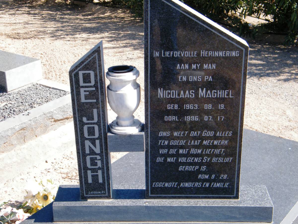JONGH Nicolaas Maghiel, de 1963-1996