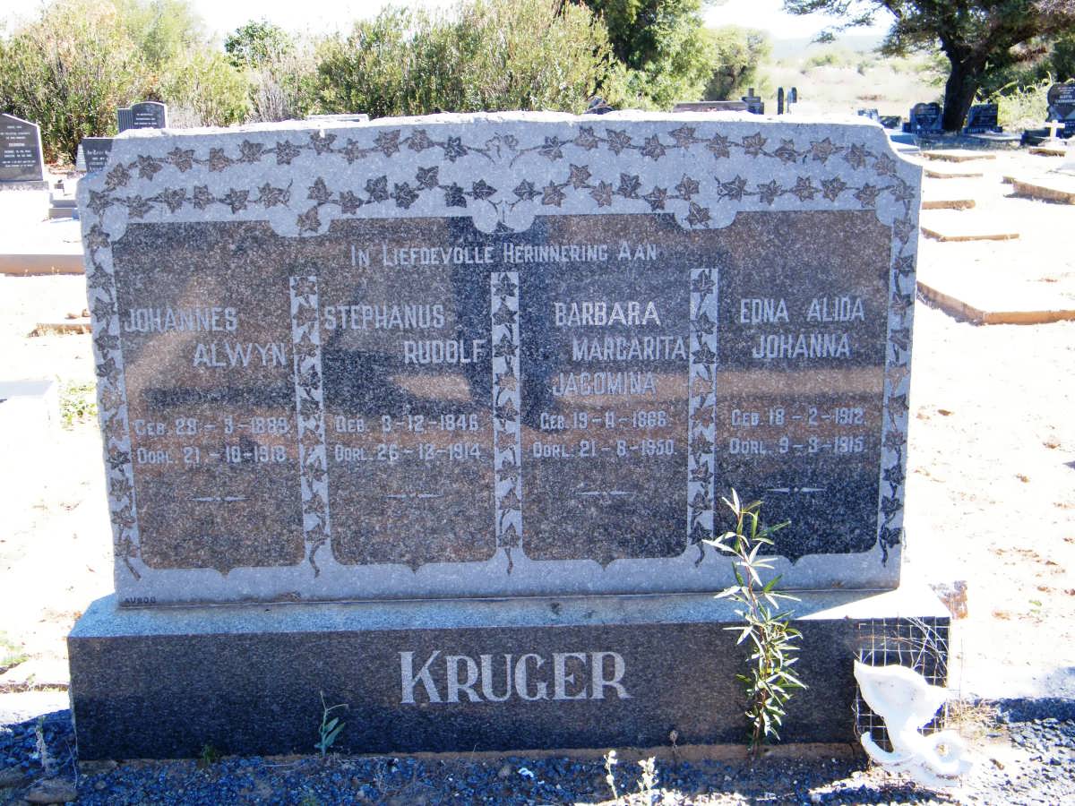 KRUGER Johannes Alwyn 1889-1918