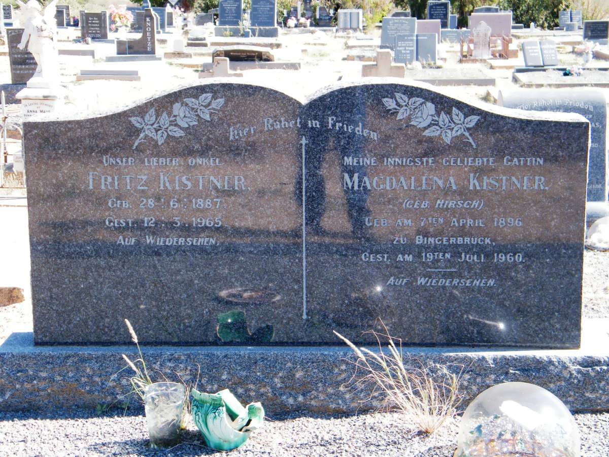 KISTNER Fritz 1887-1965 &amp; Magdalena HIRSCH 1896-1960