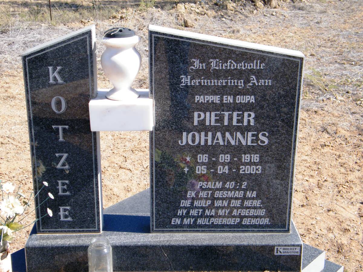 KOTZEE Pieter Johannes 1916-2003