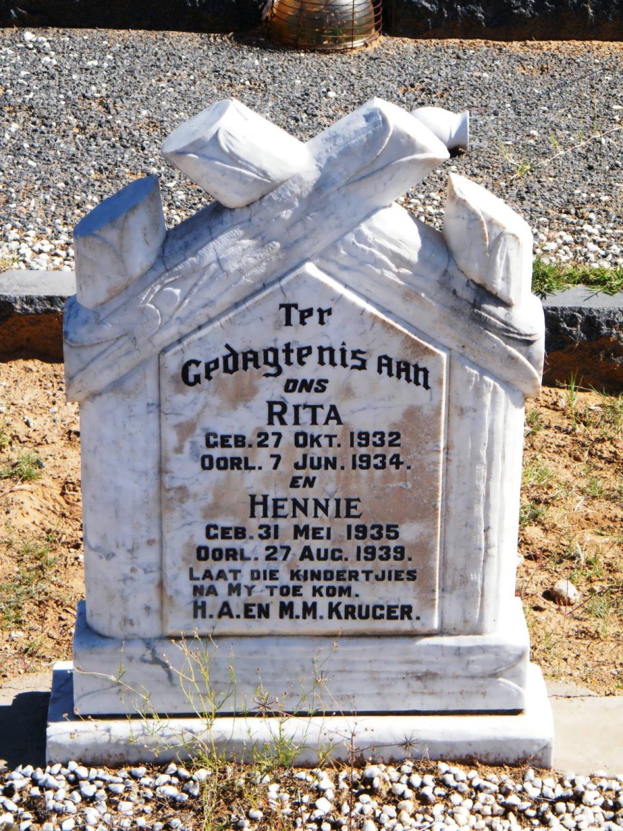 KRUGER Hennie 1935-1939 :: KRUGER Rita 1932-1934