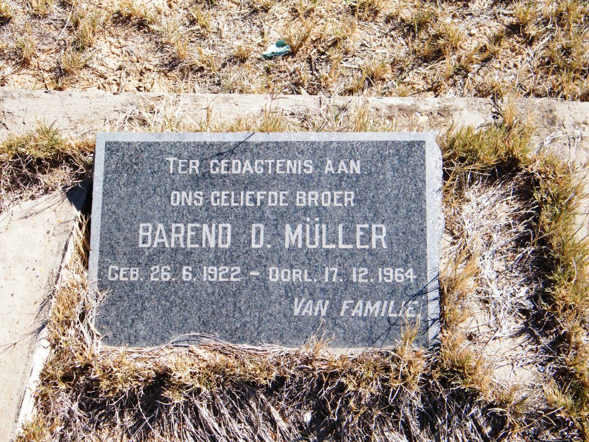 MÜLLER Barend D. 1922-1964