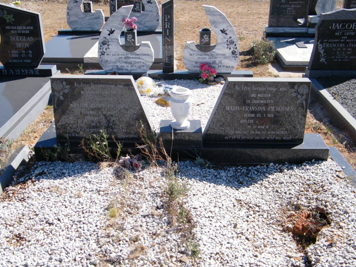 PIETERSEN William Henry 1908-1984 &amp; Maria Fransina 1920-
