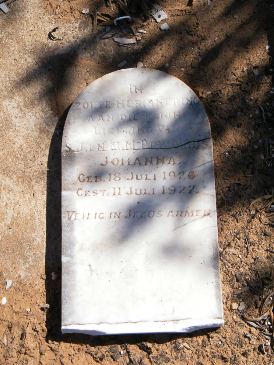 PRETORIUS Johanna 1926-1927