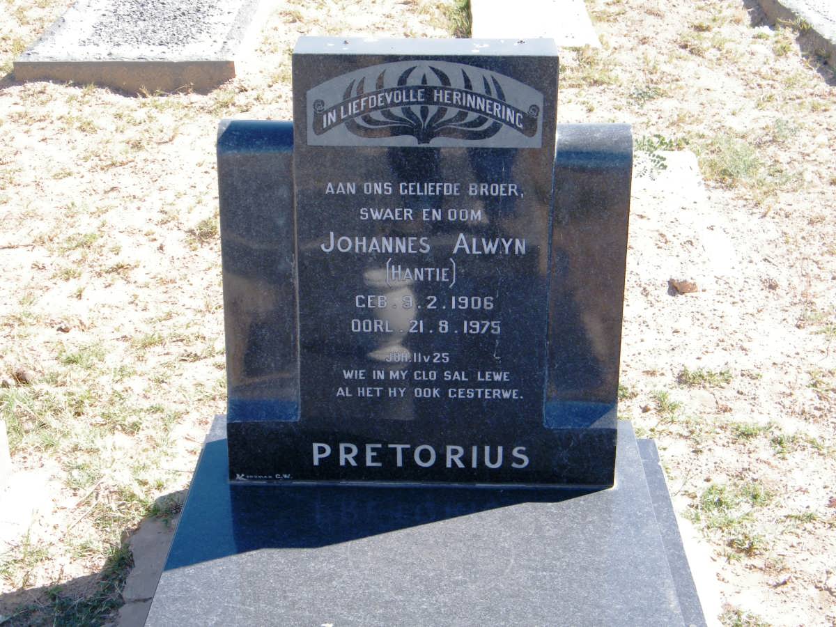 PRETORIUS Johannes Alwyn 1906-1975