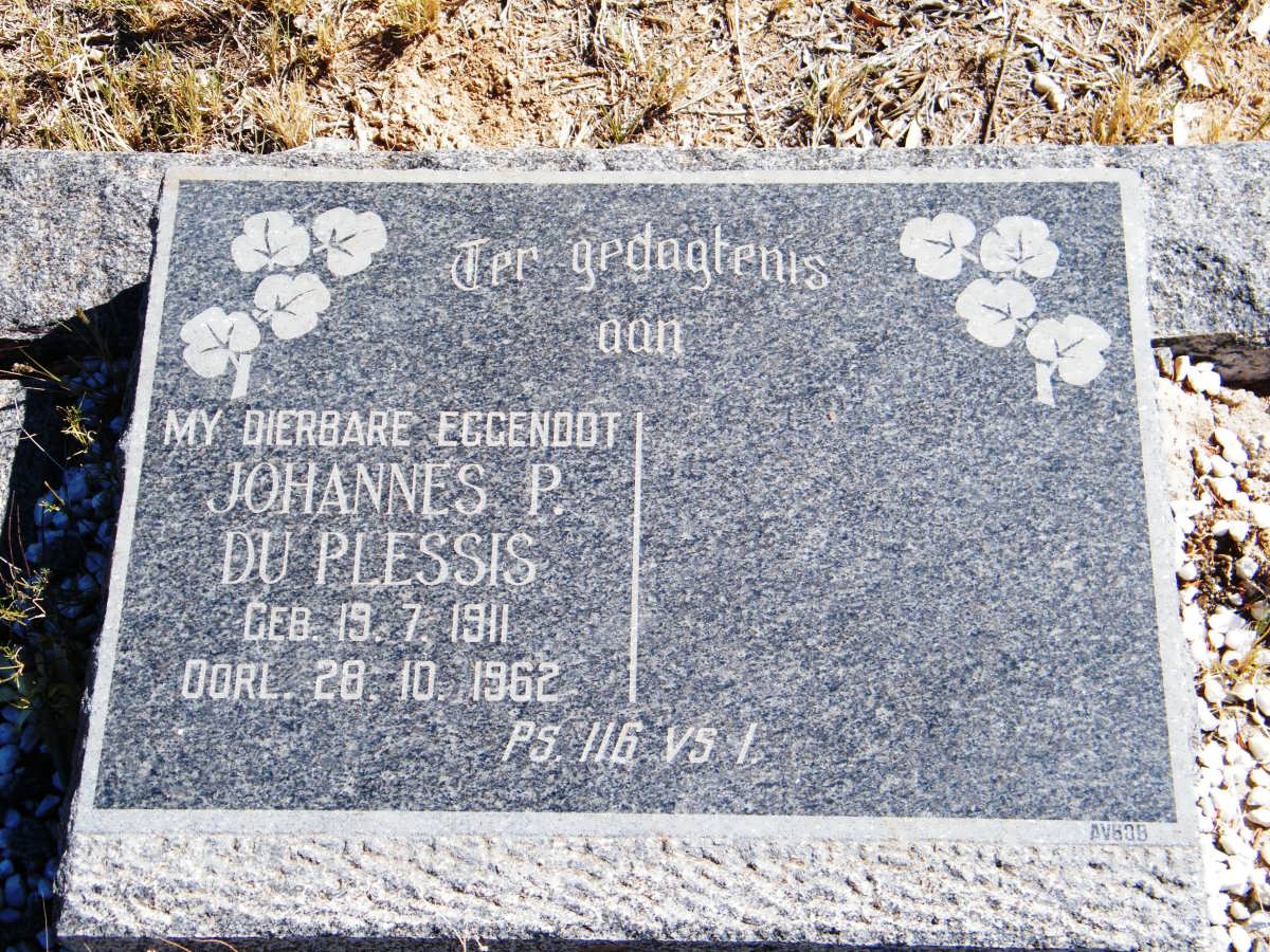 PLESSIS Johannes P., du 1911-1962