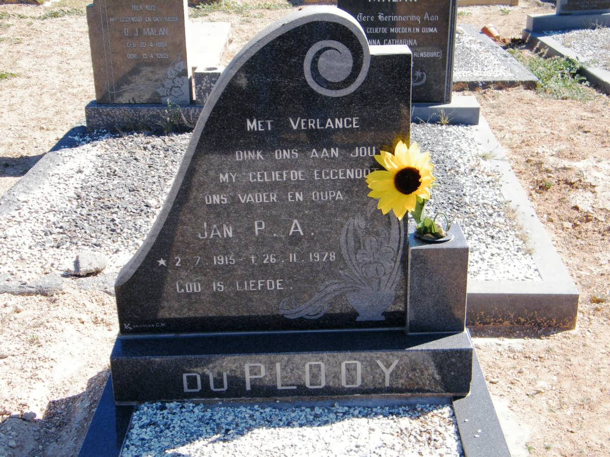 PLOOY Jan P.A., du 1915-1978