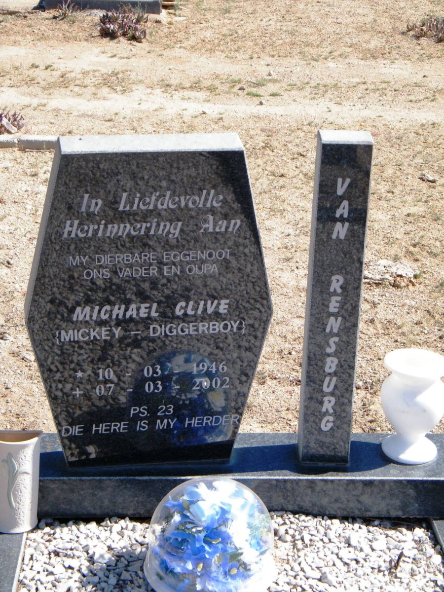 RENSBURG Michael Clive, van 1946-2002