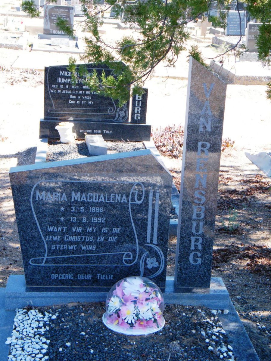 RENSBURG Maria Magdalena, van 1898-1992