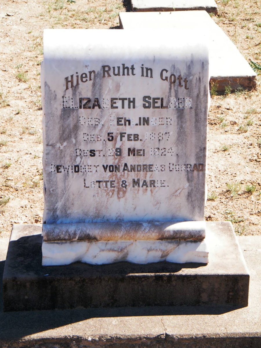 SELZER Elizabeth 1887-1924