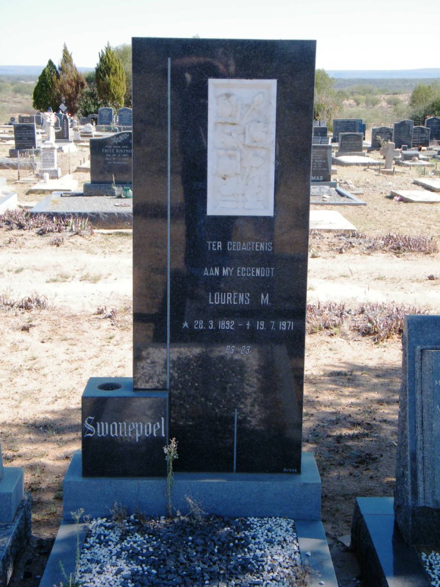SWANEPOEL Lourens M. 1892-1971