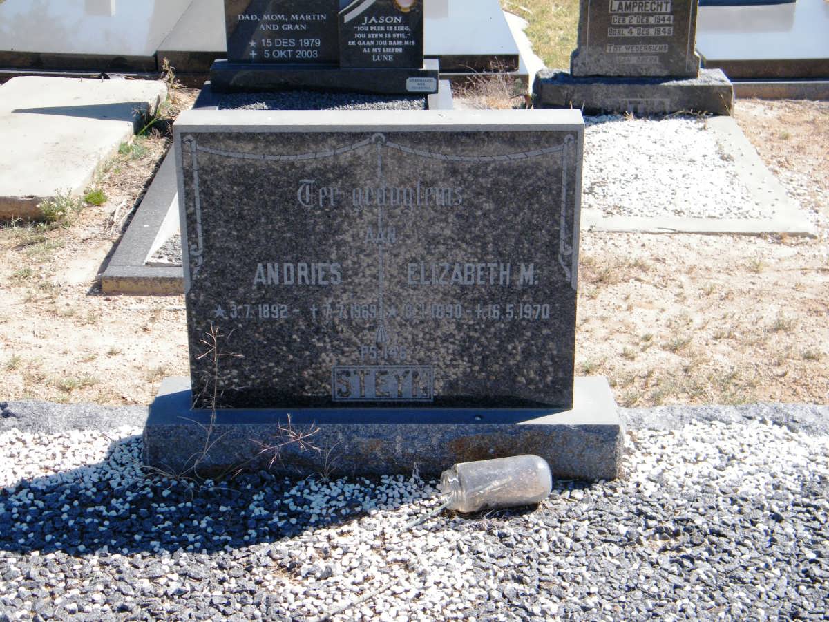 STEYN Andries 1892-1969 &amp; Elizabeth M. 1890-1970