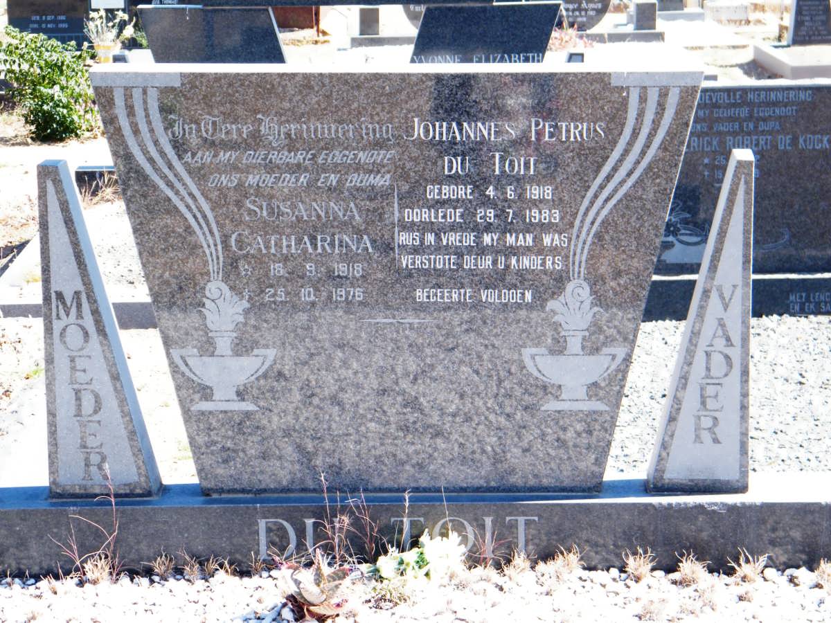 TOIT Johannes Petrus, du 1918-1983 &amp; Susanna Catharina 1918-1976