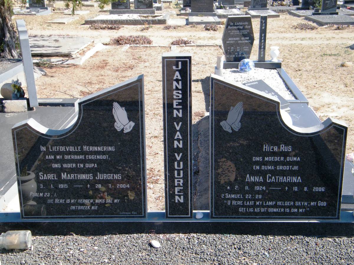 VUUREN Sarel Marthinus Jurgens, Jansen van 1915-2004 &amp; Anna Catharina 1924-2006