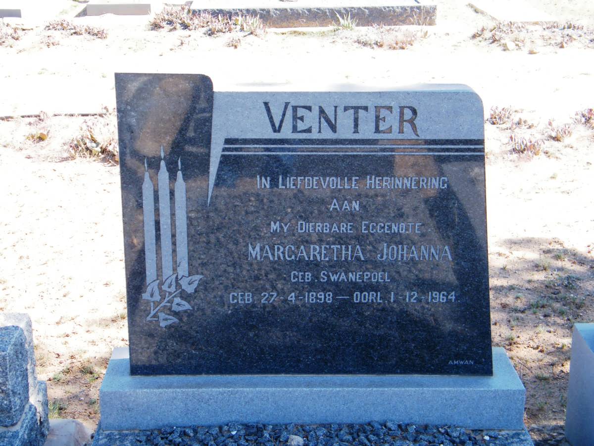 VENTER Margaretha Johanna nee SWANEPOEL 1898-1964