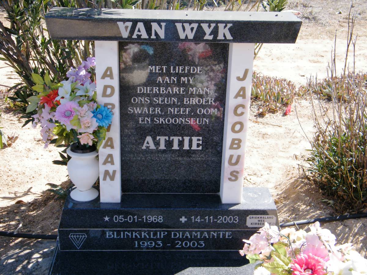 WYK Adriaan Jacobus, van 1968-2003