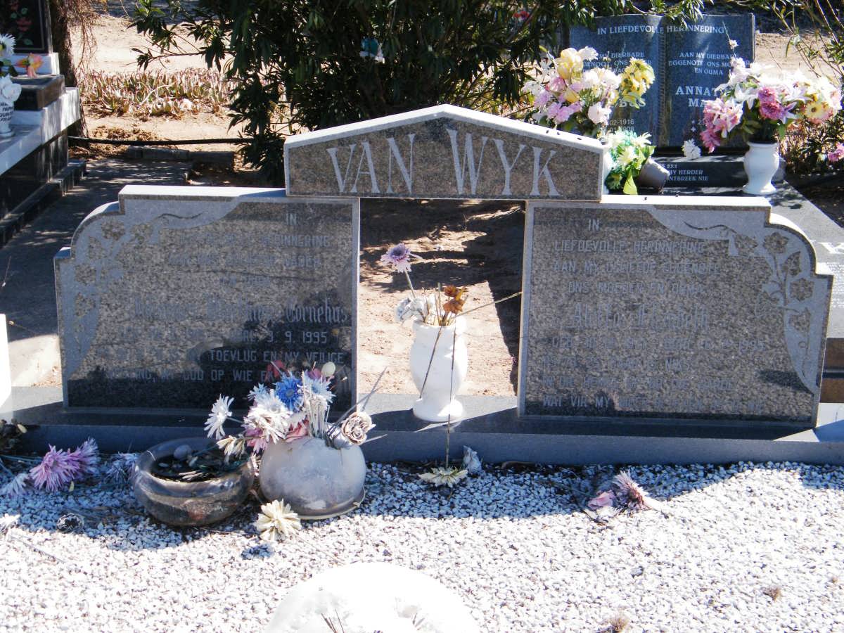 WYK ? ? Cornelius ?, van -1995 &amp; Aletta Elizabeth 1921-1995