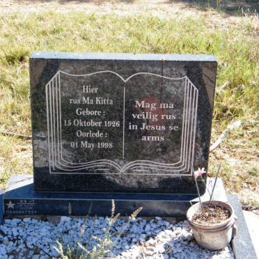 ? Ma Kitta 1926-1998