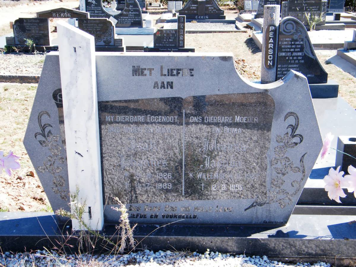 ? Isak Johannes 1926-1989 &amp; Johanna Jacoba WILLEMSE 1927-1995