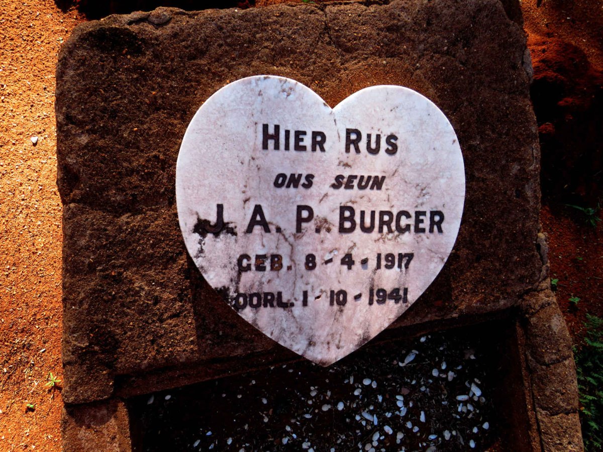 BURGER J.A.P. 1917-1941