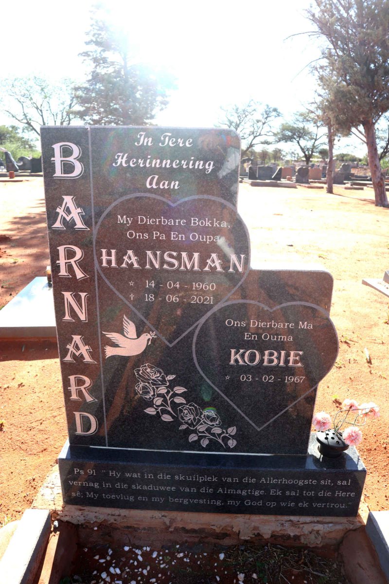 BARNARD Hansman 1960-2021 & Kobie 1967-