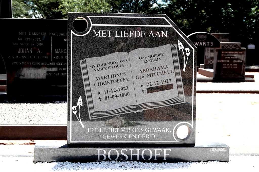 BOSHOFF Marthinus Christoffel 1923-2000 &amp; Abrahama MITCHELL 1927-