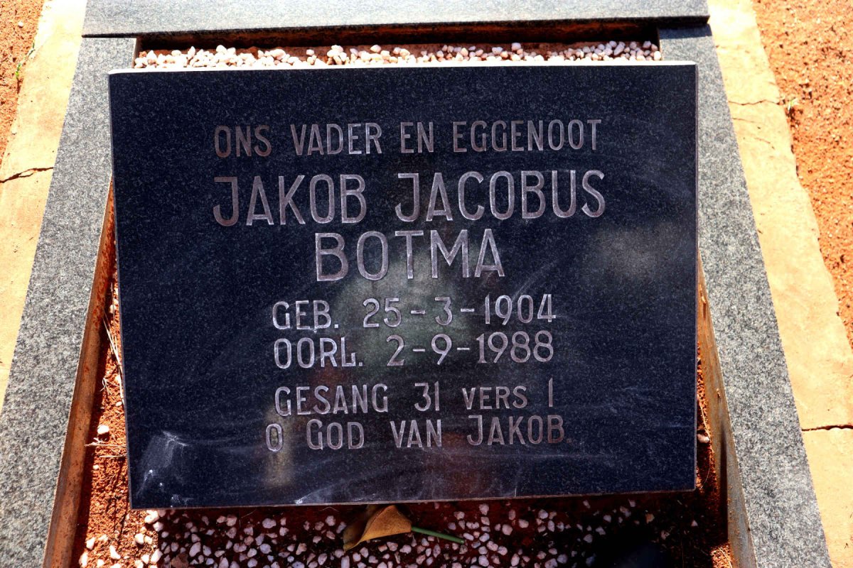 BOTMA Jakob Jacobus 1904-1988