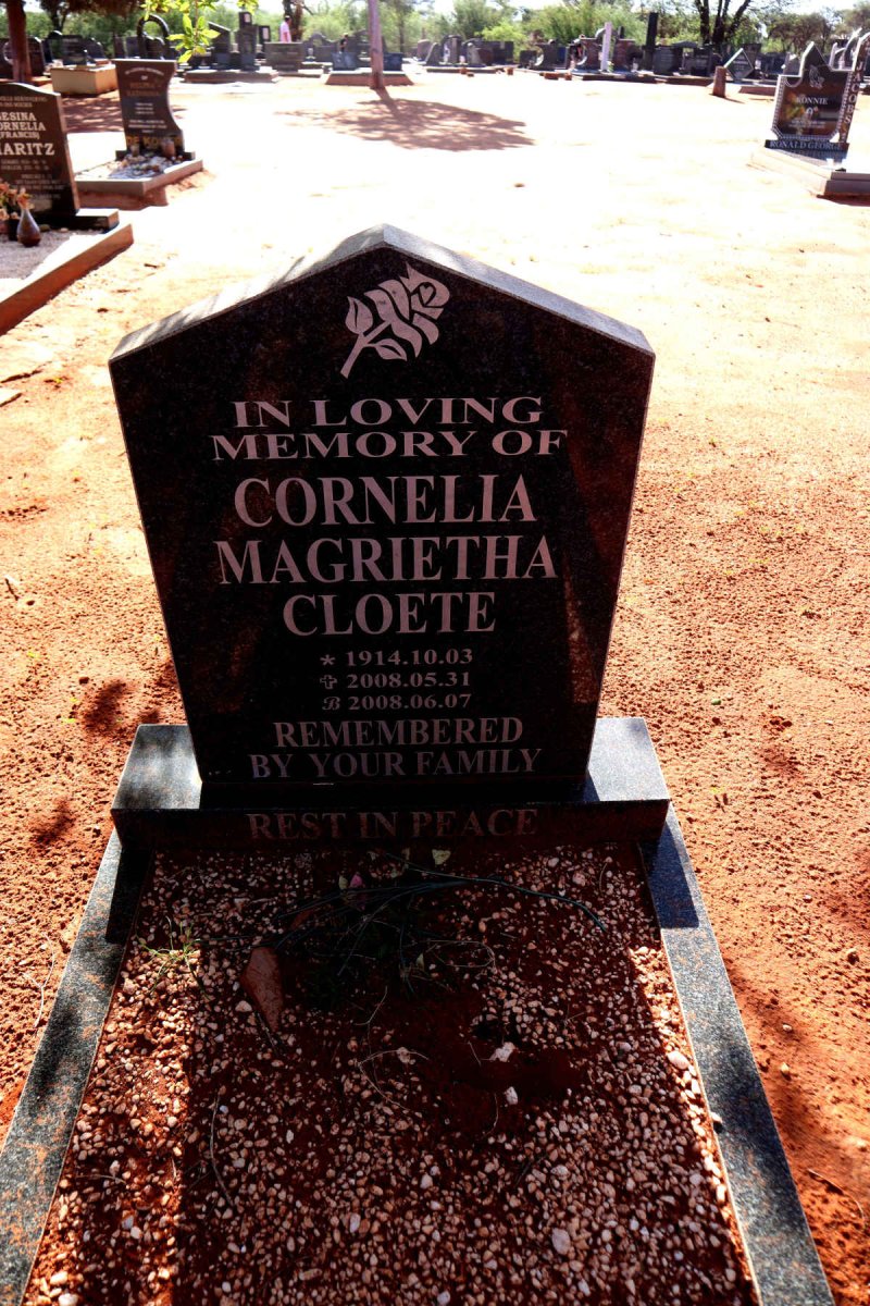 CLOETE Cornelia Magrietha 1914-2008