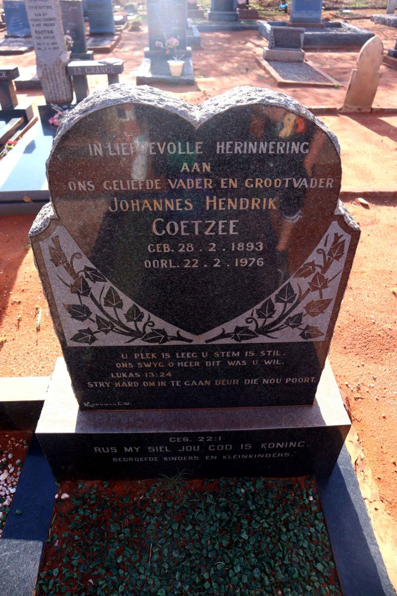 COETZEE Johannes Hendrik 1893-1976