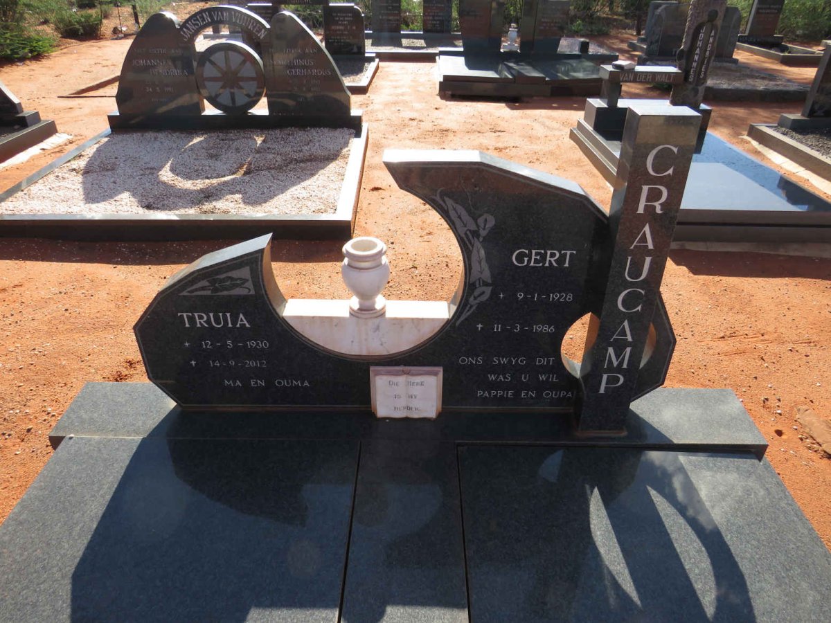 CRAUCAMP Gert 1928-1986 & Truia 1930-2012 
