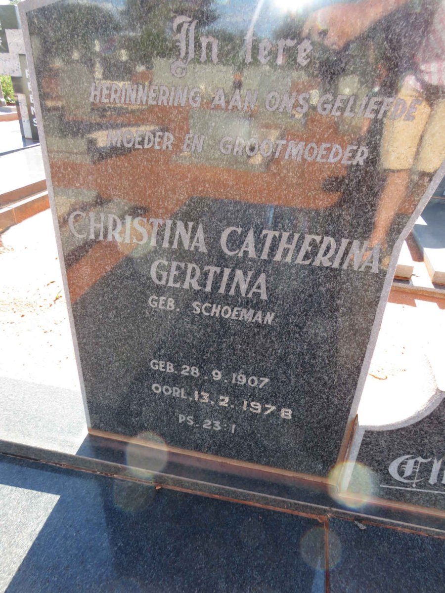 CLOETE Hendrik Petrus 1895-1971 & Christina Catherina Gertina SCHOEMAN 1907-1978 _2
